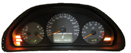 Compteur Mercedes Classe E (1995-2002) [W210] VDO Modèle avec 3 afficheurs