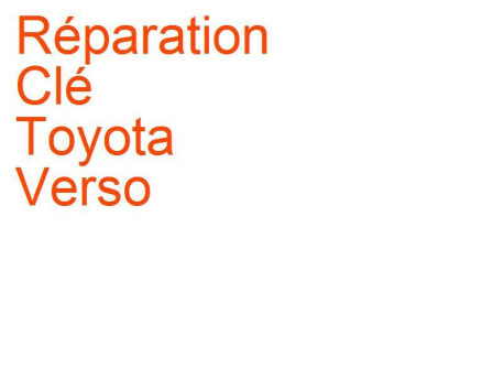 Clé Toyota Verso (2009-2013) phase 1