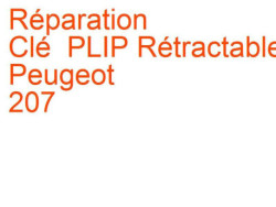 Clé PLIP Rétractable Peugeot 207 (2009-2012) [W] phase 2