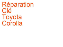 Clé Toyota Corolla 10 (2006-2012) [E140]